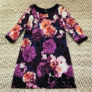 Eliza J Jersey Floral Shift Dress Lined 22W